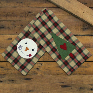 2 in 1 Winterberry Tree, Snowman Face Towel Set of two ET220022 - The Fox Decor